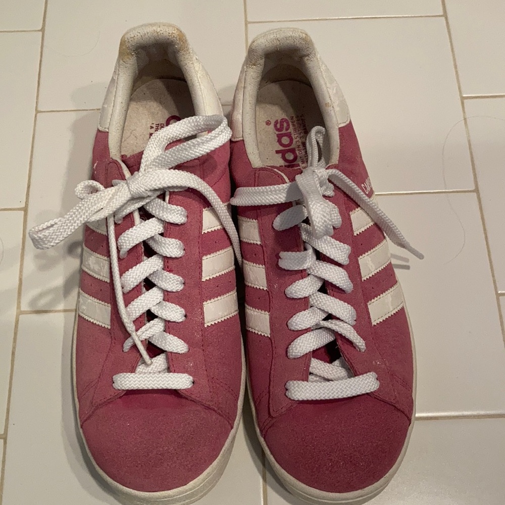 Adidas white with white stripe